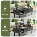 Lift Top Coffee Storage Wood Tables with Hidden Compartment Small Dining Desk for Home Living Room Office
