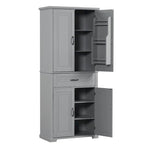 Freestanding Bathroom Cabinet with Doors Wooden Entryway Storage Cabinet