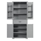 Freestanding Bathroom Cabinet with Doors Wooden Entryway Storage Cabinet