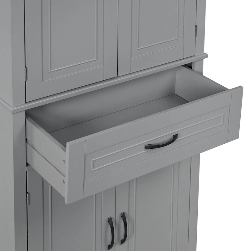 Freestanding Bathroom Cabinet with Doors Wooden Entryway Storage Cabinet