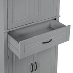 Freestanding Bathroom Cabinet with Doors Wooden Entryway Storage Cabinet