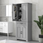 Freestanding Bathroom Cabinet with Doors Wooden Entryway Storage Cabinet