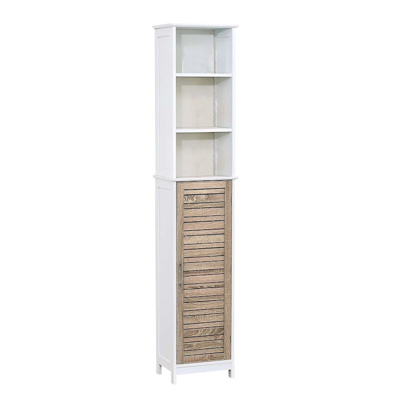 Tall Bathroom Storage Cabinet Slim Linen Tower - 13 7/8L x 10.4W x 68H