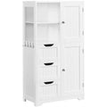 Bathroom Floor Storage Cabinet with Drawers Hooks - 42 - 12D x 24W x 42H
