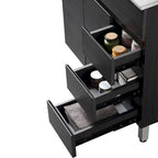 32 inch MDF black bathroom cabinet with sink - 32*32*20.4