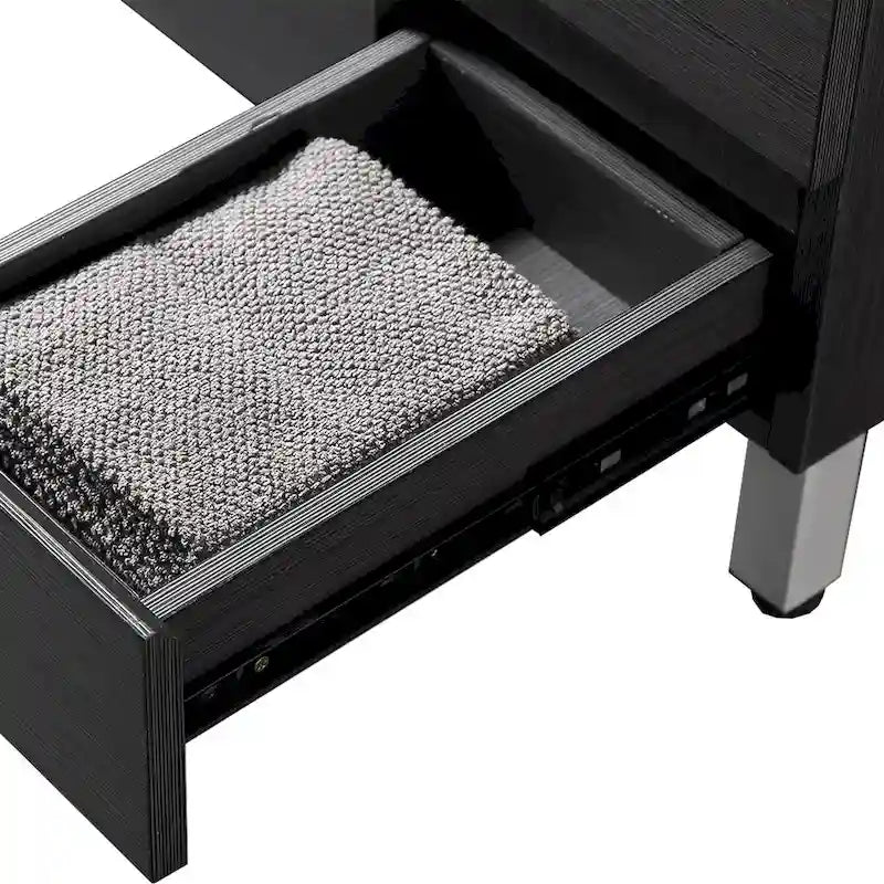 32 inch MDF black bathroom cabinet with sink - 32*32*20.4