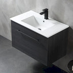 32 inch MDF black bathroom cabinet with sink - 32*32*20.4