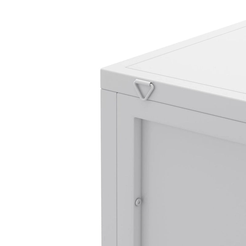 22.25 Floor Corner Cabinet, Three Tiers with Tempered Glass Doors and Storage Shelves for Bathroom, Living Room and Bedroom