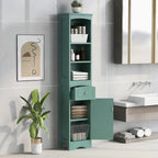 Tall Bathroom Cabinet, Freestanding Storage Cabinet with Drawer, MDF Board, Adjustable Shelf