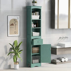 Tall Bathroom Cabinet, Freestanding Storage Cabinet with Drawer, MDF Board, Adjustable Shelf