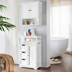 Bathroom Floor Cabinet Wooden Storage