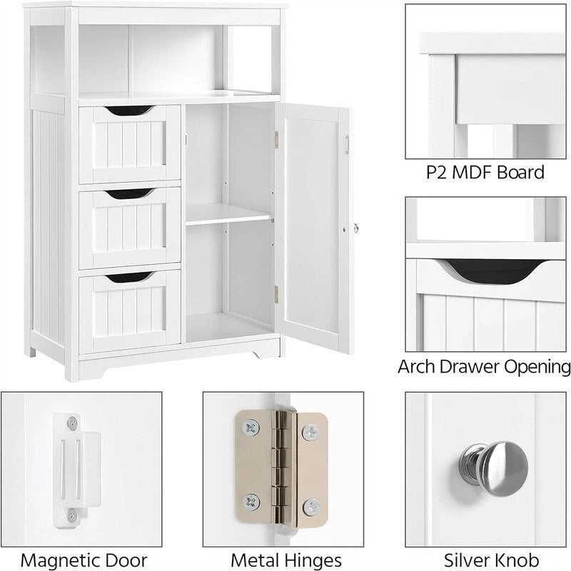 Bathroom Floor Cabinet Wooden Storage