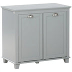 Bathroom Storage Organizer with Two-Compartment Tilt-Out Hamper