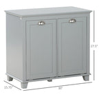 Bathroom Storage Organizer with Two-Compartment Tilt-Out Hamper