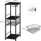 Bathroom Storage Cabinet Freestanding Bathroom Shelf with Drawer - 11D x 10W x 27.99H