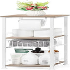 Bathroom Storage Cabinet Freestanding Bathroom Shelf with Drawer - 11D x 10W x 27.99H