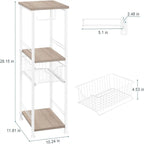 Bathroom Storage Cabinet Freestanding Bathroom Shelf with Drawer - 11D x 10W x 27.99H