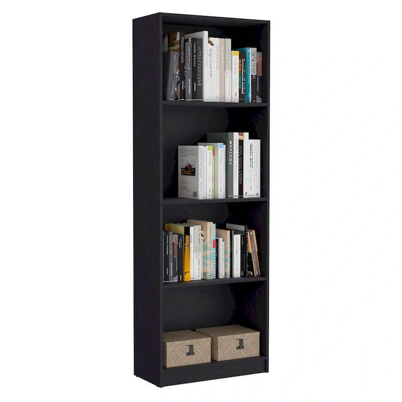 Home Bookcase 4-Shelf, Display Unit for Books and Decor